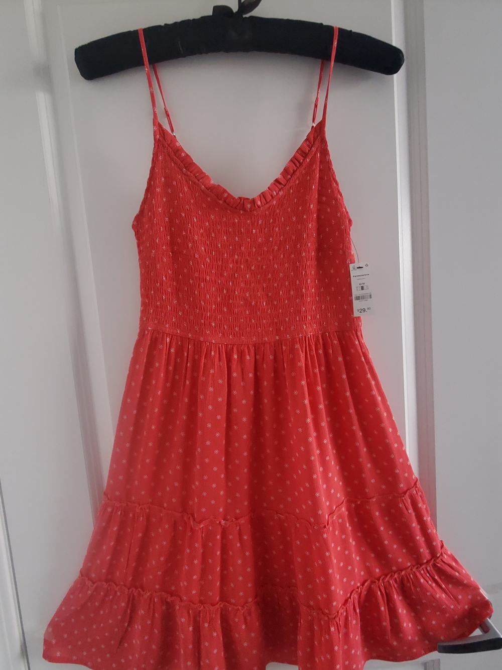 Coral Red Polka Dot Mini Dress